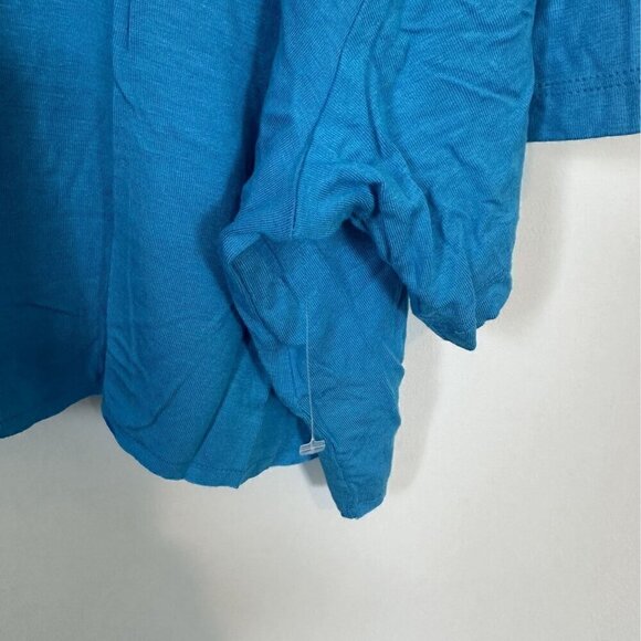 NEW Wst Cst Nordstrom Boxy Crop Oversized Turquoise Blue AC/DC Shirt - Large - Picture 4 of 8